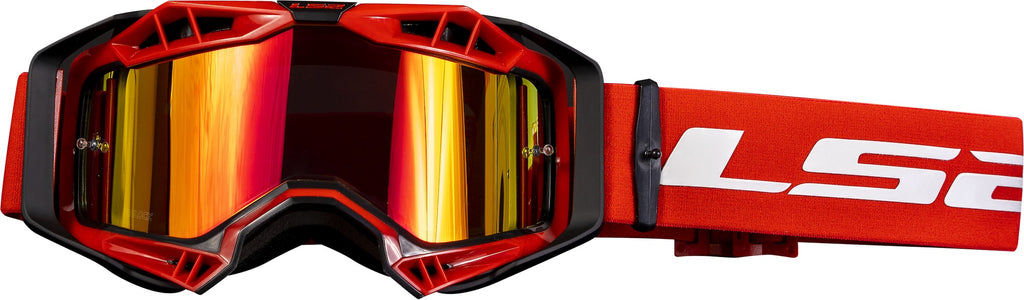 LS2 Aura Pro goggle black/red with iridium lens