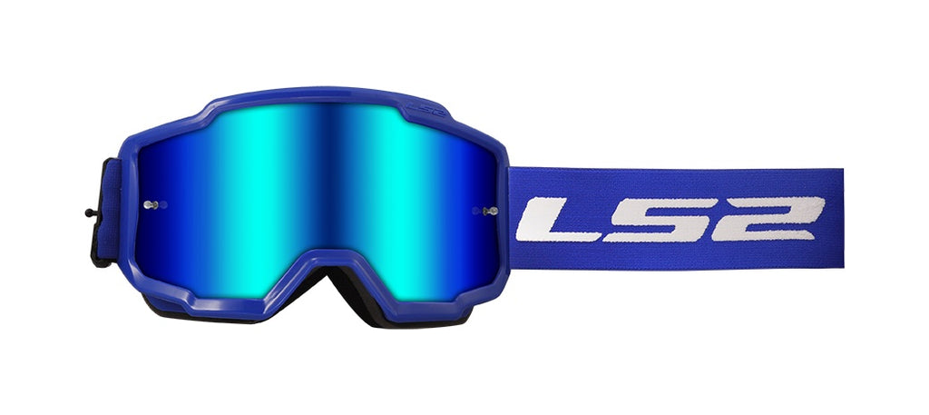 LS2 Charger goggle blue with iridium lens