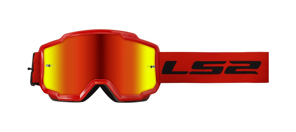 LS2 Charger goggle red with iridium lens