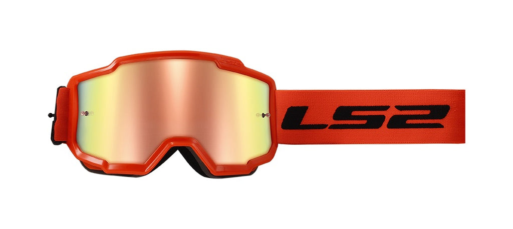 LS2 Charger goggle orange with iridium lens